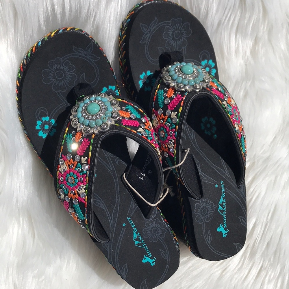 Embroidery High Heeled Montana West - Picture 2 of 12